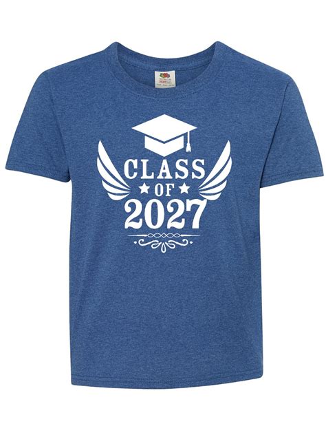 Class Of 2027 With Graduation Cap And Wings Youth T Shirt
