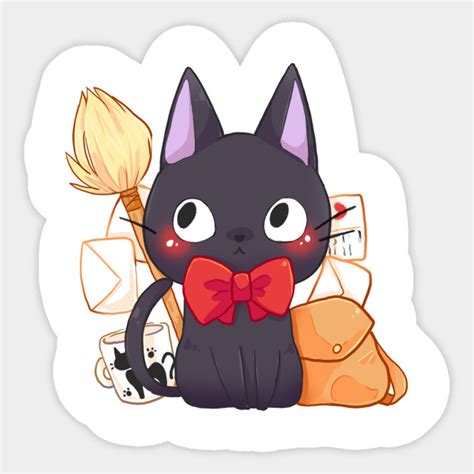 Since she's a witch, it's not surprising that she's accompanied by a black cat. Jiji - Kiki's delivery service chibi - Jiji Cat - Adesivo ...