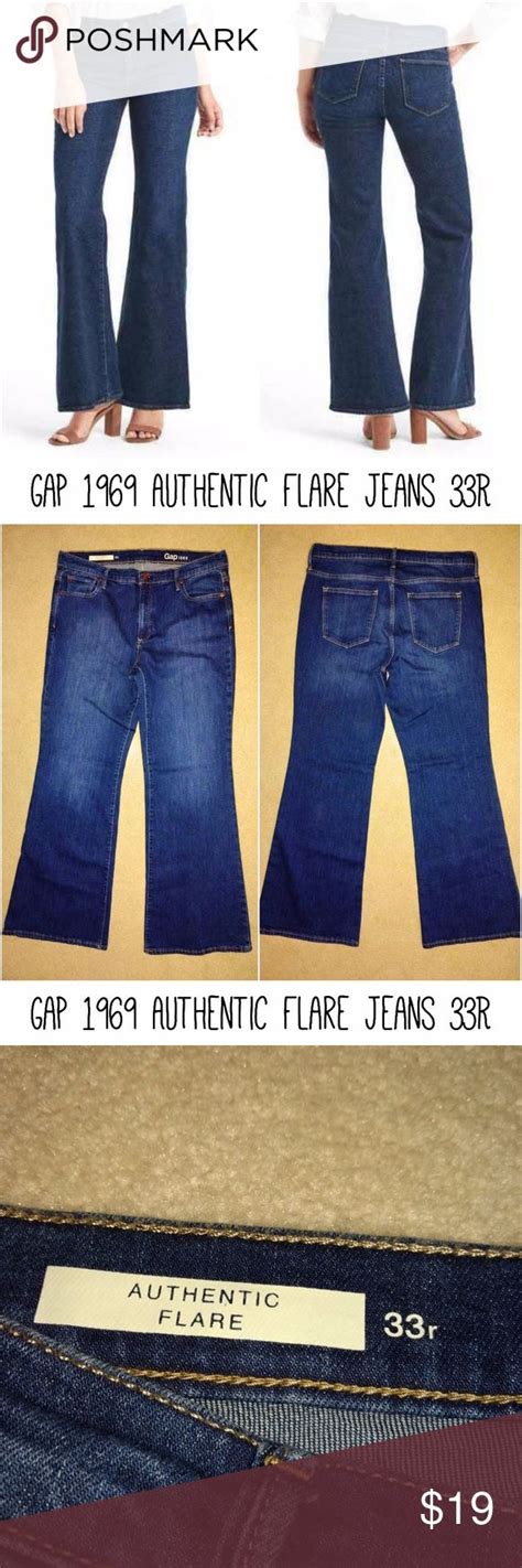 Gap 1969 Authentic Flare Jeans 33r 16r Flare Jeans Flares Gap Jeans