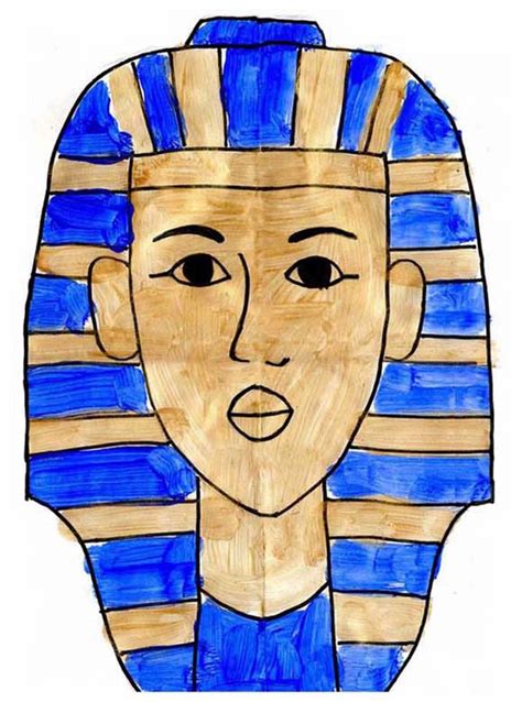 Easy How To Draw King Tut Tutorial And King Tut Coloring Page