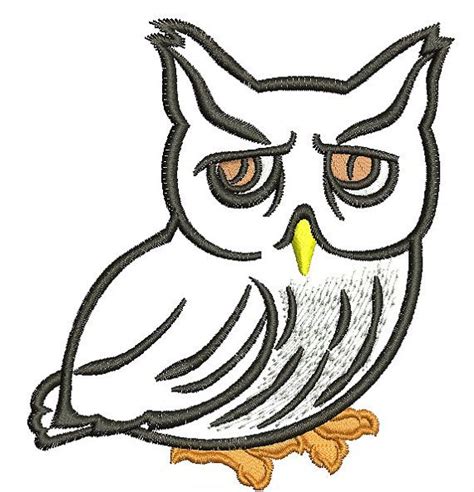 Owl Appliqué Machine Embroidery Design Machine Embroidery Designs