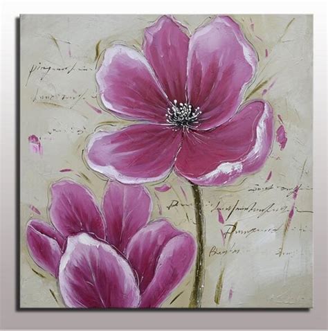 Beautiful Purple Flower Wall Art Oil Painting Abstract Hand Painted