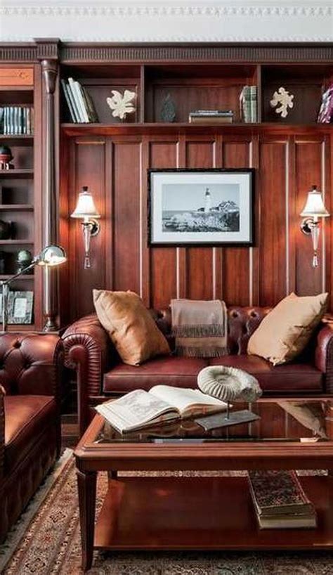 44 Comfortable Masculine Living Room Design Ideas 28 Brown Living