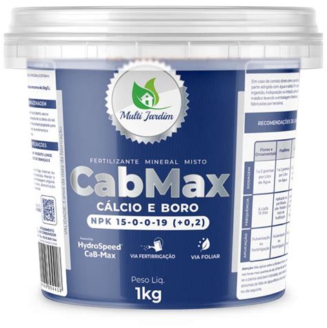 Multi Cabmax Nitrato De C Lcio E Boro Sol Vel Fertirriga O Foliar