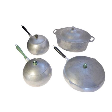 Vintage Cast Aluminum Pots Pan Set Of 4 Vintage Cookware Pan Set