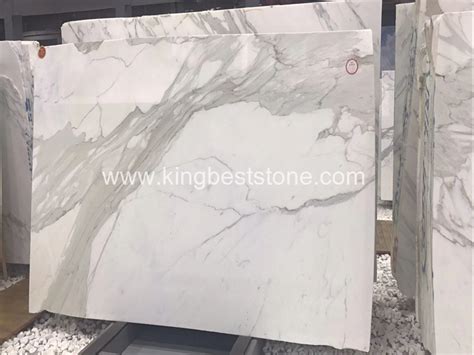 Italy Calacatta White Marble Polished Slabs Different