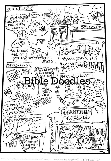 Bible Doodle Study Packet For Romans 1 2 Etsy