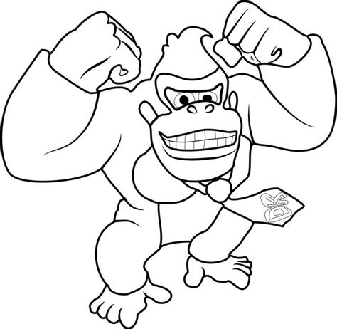 Diversión de Donkey Kong para colorear imprimir e dibujar