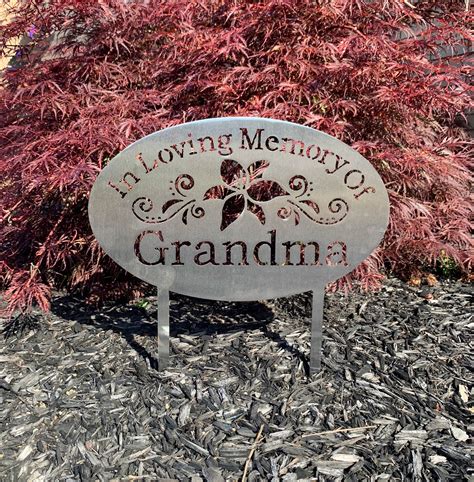 Design personalized outdoor & garden gifts for friends & family. Garden Sign with Stakes | Metal Memorial Plaque | In ...