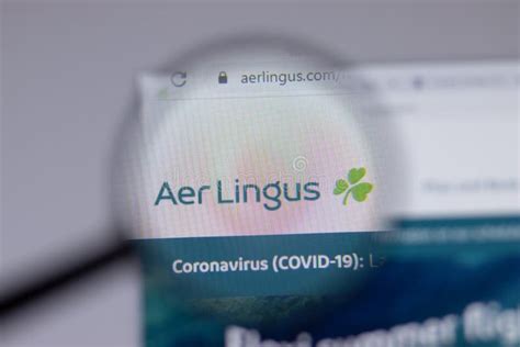 Aer Lingus Logo On An Airbus A320 Tail At Zurich Airport Stock Image