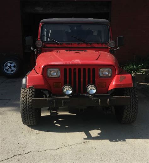 91 Jeep Wrangler Yj 5 Speed Manual 4 Cyl Project Hard Top Full Doors 90