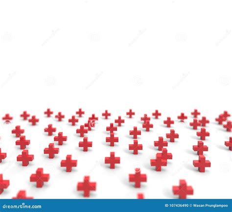 Grupo De Fondo Del Icono De La Cruz Roja Stock De Ilustración