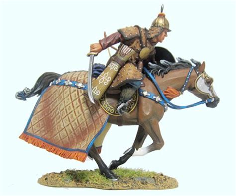 Mongol Cavalry Pursuing With Swordteam Miniaturesmgl6008metal Toy