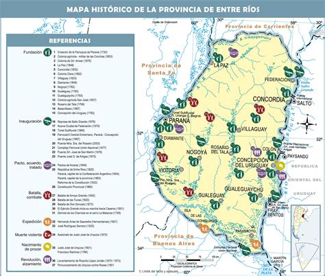 Mapa Histórico De La Provincia De Entre Ríos Ex