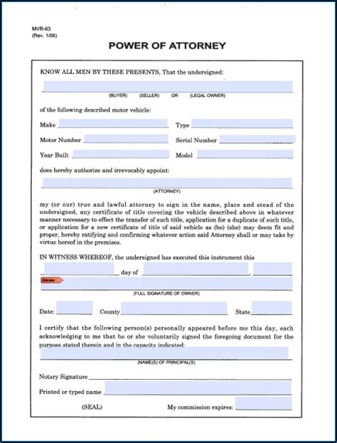 Free Printable Durable Power Of Attorney Form South Carolina In The