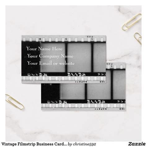 Vintage Filmstrip Business Card Ii Zazzle Printing Double Sided