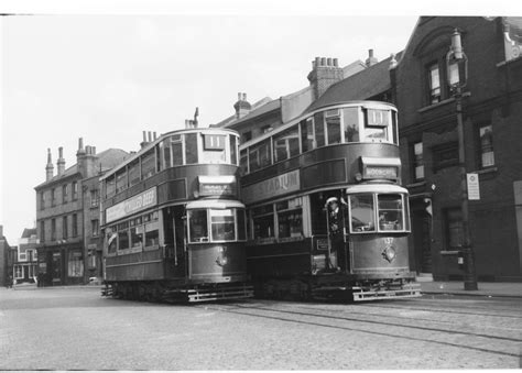 Its June 1936 As Two Similar London Transport Trams Pass In Highgate