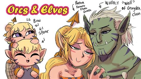 Orcs Elves The Story Of An Elf An Orc With Their Hybrid Orc