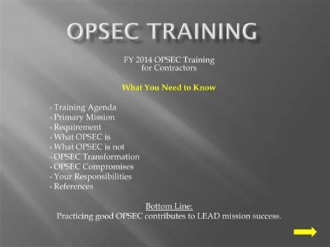 Fy 2012 Opsec Training Letterkenny Army Depot