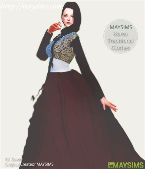 Mayims Ts 4 Items Mayts4hanbok Sims 4 Dresses Korean