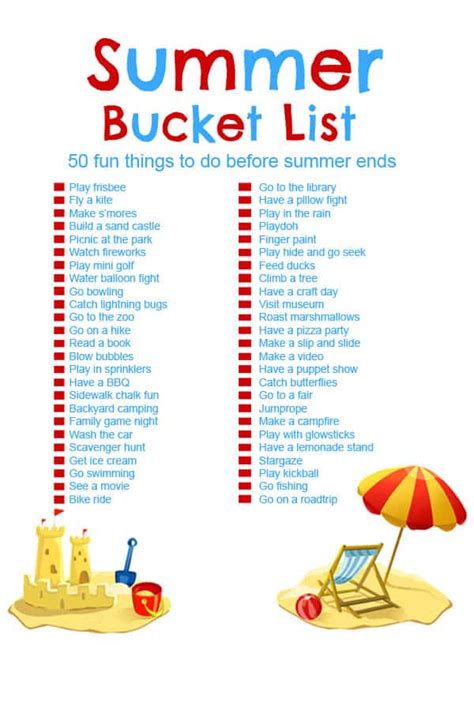 What and what a cool summer 04. Summer Bucket List - 50 Fun Activities for Kids - CincyShopper