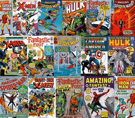 Classic Marvel Comic Book Covers Wallpaper Border Cómics Antiguos