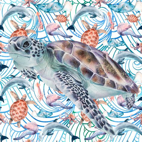 Sea Turtle Digital Art Free Stock Photo Public Domain Pictures