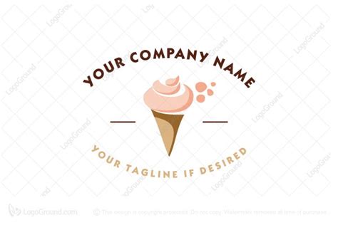 Gelato and ice cream logo vector. Ice Cream Logo