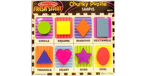 Shapes Chunky Puzzle 9 X 12 8 Pieces Lci3730 Melissa And Doug