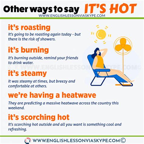 12 other ways to say it s hot in english english lesson via skype