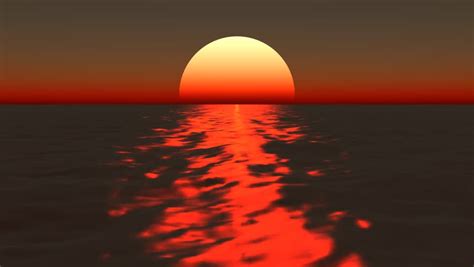 Animated Sunset Over The Ocean Stock Footage Video 4405499 Shutterstock