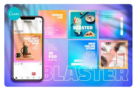Do you want to create a mockup for your social media templates?in this tutorial, i will show you how to create a mockup using canva.just watch and you can. BLASTER - Canva Instagram Template | Creative Canva ...