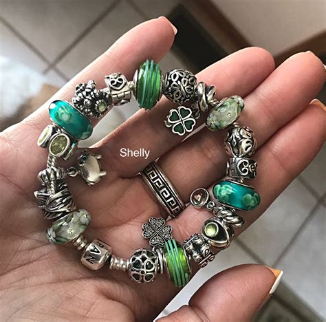 My Updated Green Pandora Bracelet