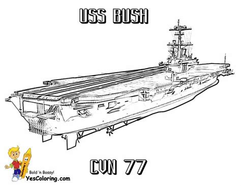 Nonstop Navy Coloring Page Free Navy Aircraft Carrier Ships In