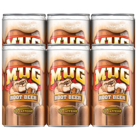 Mug Root Beer Caffeine Free Soda Pop 75 Oz 6 Pack Mini Cans