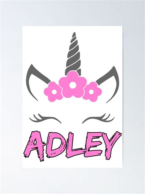 Kawai Girl A For Adley Unicorns Kawaii Sticker Poster For Sale By