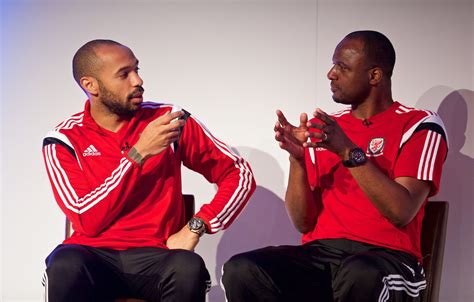 Arsenal Legends Thierry Henry And Patrick Vieira In Wales Kit Wales Online