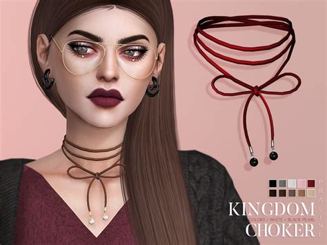 Pralinesims “ Pearl Drop Bow Choker In 20 Colors Works Fully With