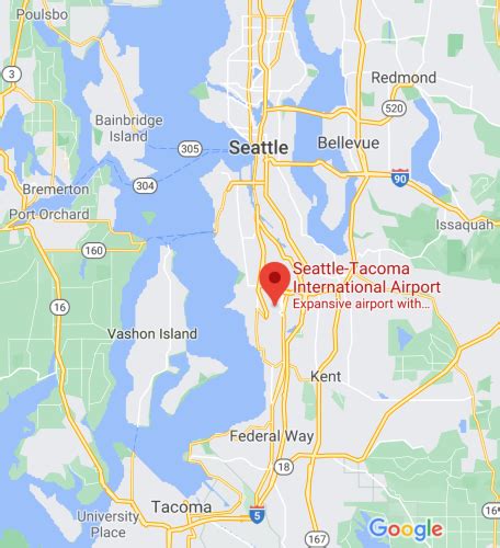 Tacoma Airport Map