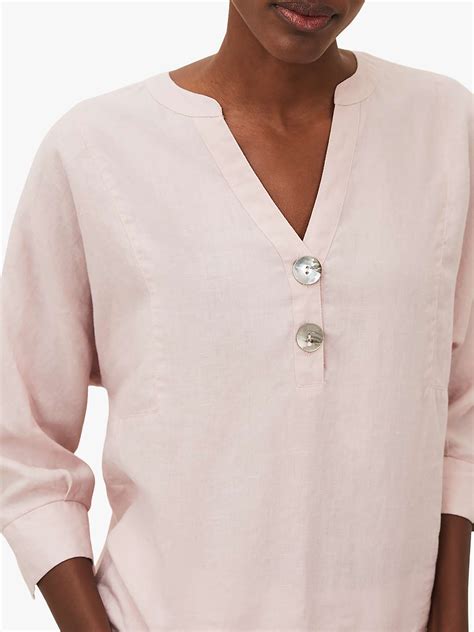 Phase Eight Maryema Linen Blouse Pink At John Lewis And Partners