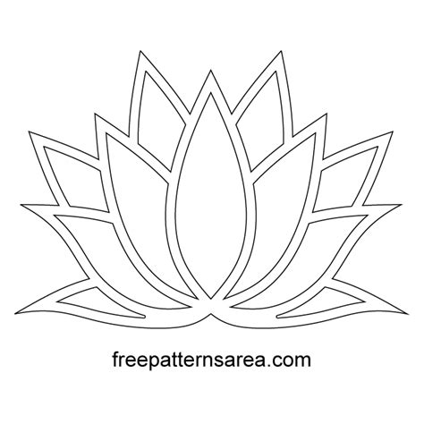 Free 195 Lotus Flower Outline Svg Svg Png Eps Dxf File