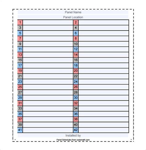 47 h x 19.25 w x 2.25 d. Printable Circuit Breaker Panel Labels | Label templates ...