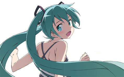 Aqua Eyes Aqua Hair Blush Hatsune Miku Kanzaki Hiro Long Hair Twintails Vocaloid Wallpaper