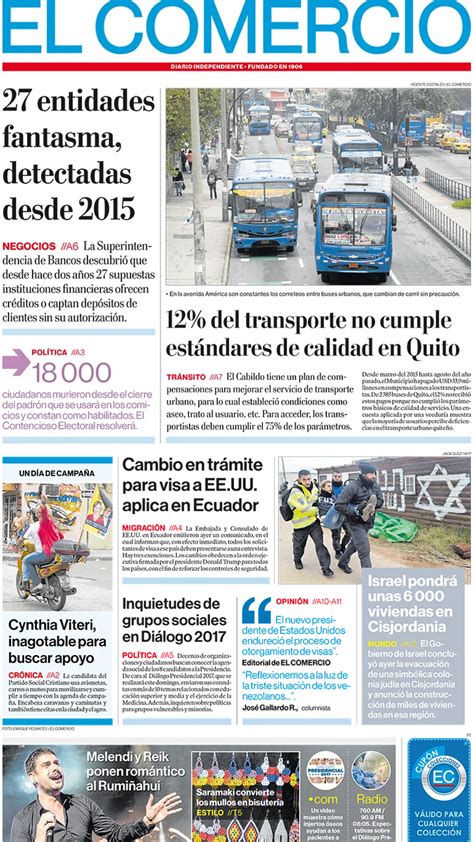 El Comercio Ecuador Jueves 02 De Febrero 2017 Infobae