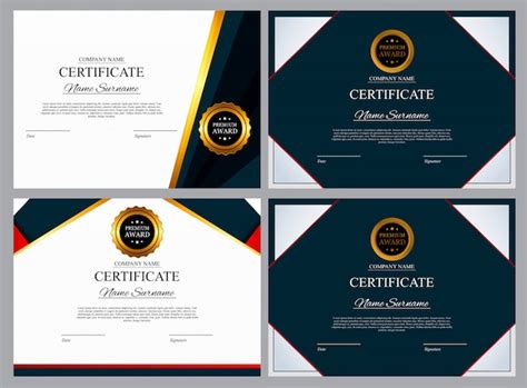 Premium Vector Certificate Template Background Award Diploma Design