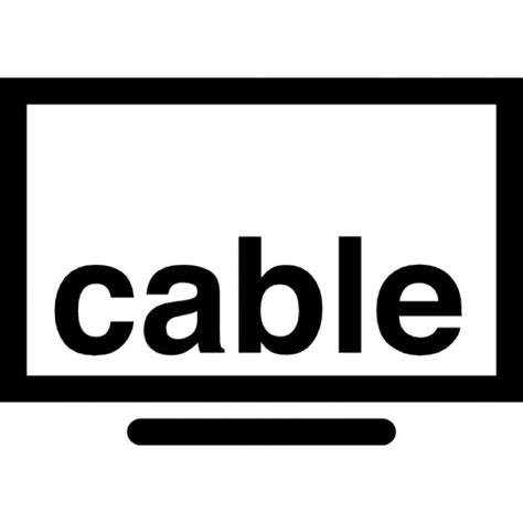 Cable Tv Sign With Monitor Icons Free Download