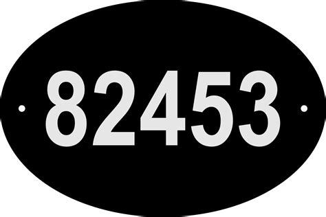 Reflective Address Plaque Large Oval 911 Sign