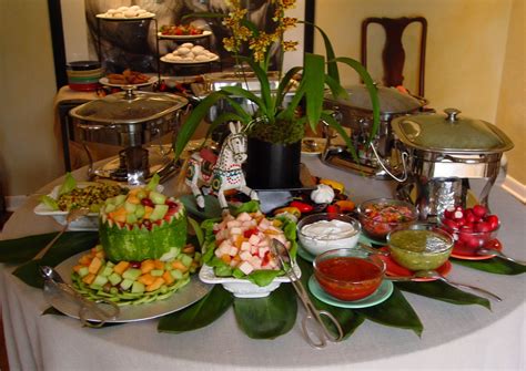 The visual presentation of foods is often considered by chefs at many different stages of food preparation, from the manner of tying or sewing meats. Nice, small buffet presentation. | Buffet presentation ...