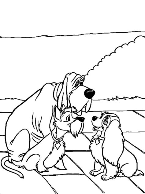 Lady And The Tramp Coloring Pages To Download And Print For Free