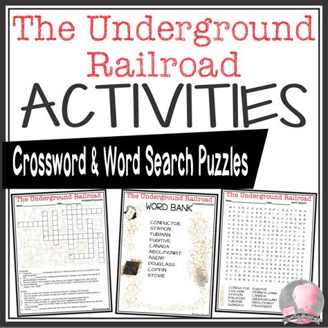 The Underground Railroad Activities Crossword Puzzle And Word Search